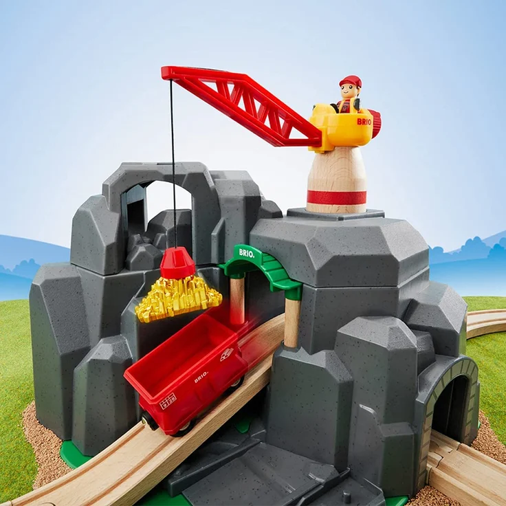 BRIO Eisenbahn Smart Tech Sound Große Goldmine, Brio World Eisenbahn Zubehör, Holzeisenbahn – Bild 4