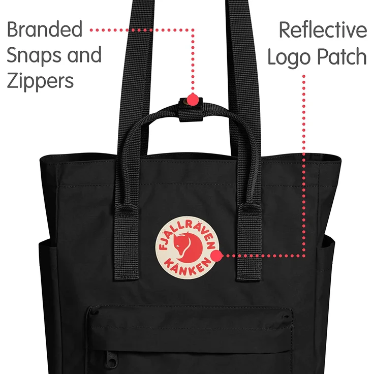 Fjällräven Kanken Totepack Black, Größe 14l - G-1000® Reisetasche;, Farbe Schwarz – Bild 2