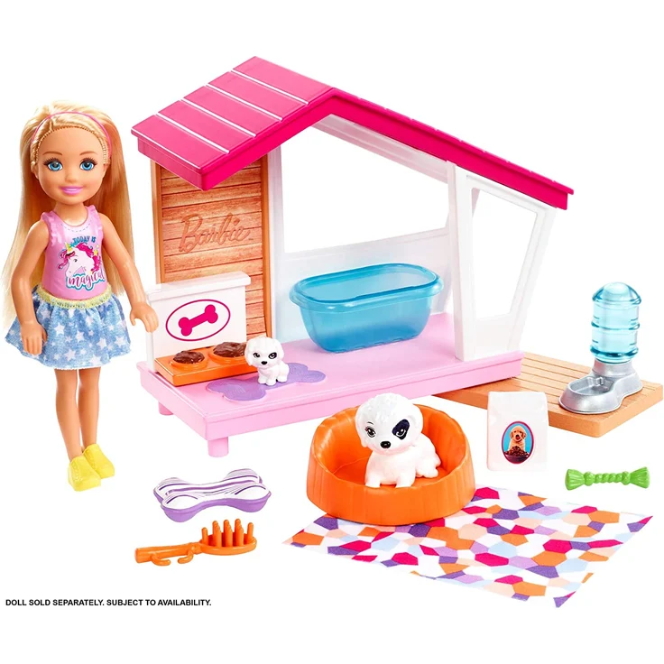 Barbie FXG34 - Möbel Spielset Hundehütte mit Hundemama und Welpe, Puppenzubehör Spielzeug ab 3 Jahren – Bild 2