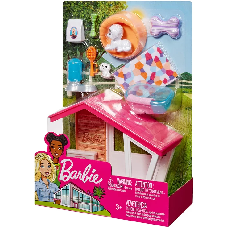 Barbie FXG34 - Möbel Spielset Hundehütte mit Hundemama und Welpe, Puppenzubehör Spielzeug ab 3 Jahren – Bild 7