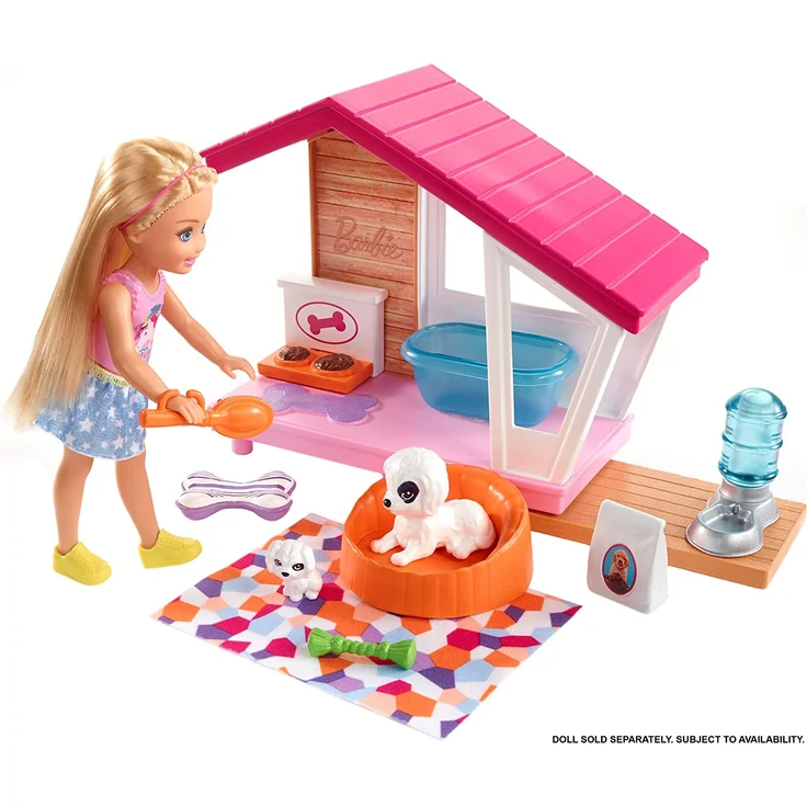 Barbie FXG34 - Möbel Spielset Hundehütte mit Hundemama und Welpe, Puppenzubehör Spielzeug ab 3 Jahren – Bild 3