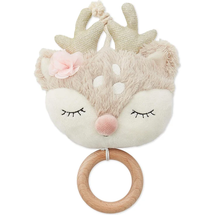Bieco Musikspieluhr Reh | ca. 30 cm | Baby Spieluhr | Einschlafhilfe Babys | Baby Musik | Spieluhr Baby | Baby Schlaf | Kuscheltiere für Babys | Einschlafhilfe Kinder | Baby Spielzeug ab 0 Monate – Bild 1