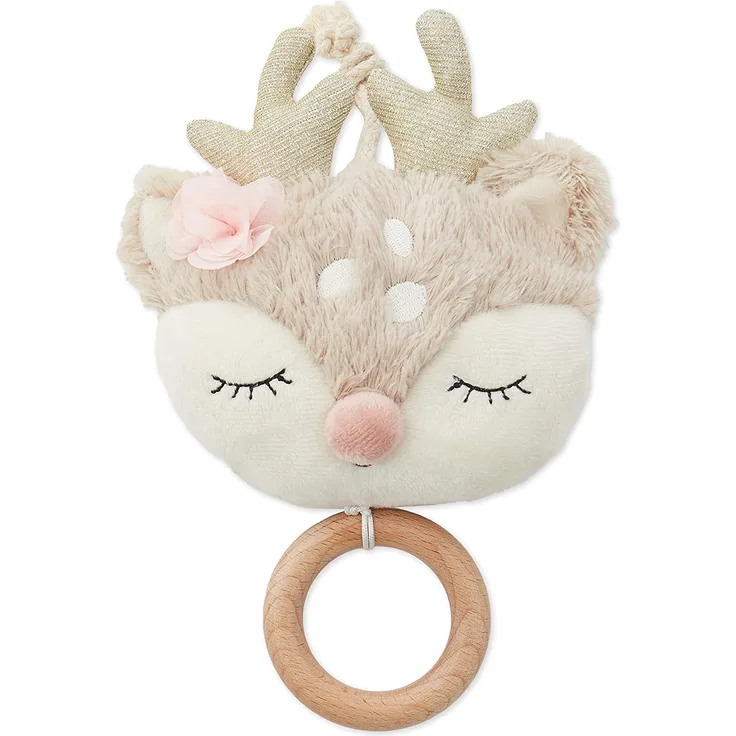 Bieco Musikspieluhr Reh | ca. 30 cm | Baby Spieluhr | Einschlafhilfe Babys | Baby Musik | Spieluhr Baby | Baby Schlaf | Kuscheltiere für Babys | Einschlafhilfe Kinder | Baby Spielzeug ab 0 Monate