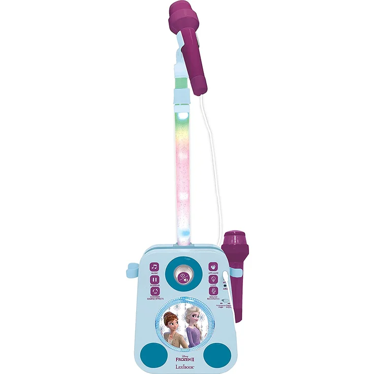 Lexibook K140FZ Disney Frozen Die Eiskönigin ELSA Beleuchteter Lautsprecher mit 2 Mikrofonen, Demo-Songs, MP3-Stecker, blau/violett – Bild 1