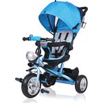 Dreirad Kinderdreirad Blau 5-Punkte Gurt abnehmbares Dach Kinderwagen Fahrrad Kinder Buggy Blau Jungen