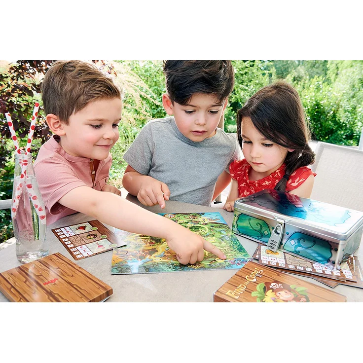 HABA 304839 - Find the code! Pirateninsel, Rätselspiel mit Schatzkarten-Puzzle und Schatzkiste zum Wiederbefüllen, Spiel ab 5 Jahren – Bild 10