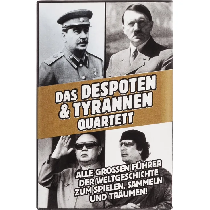 Tyrannen & Despoten Quartett - Das Diktatoren Kartenspiel die 32 übelsten Führer der Geschichte auf Spielkarten (Brown Edition)