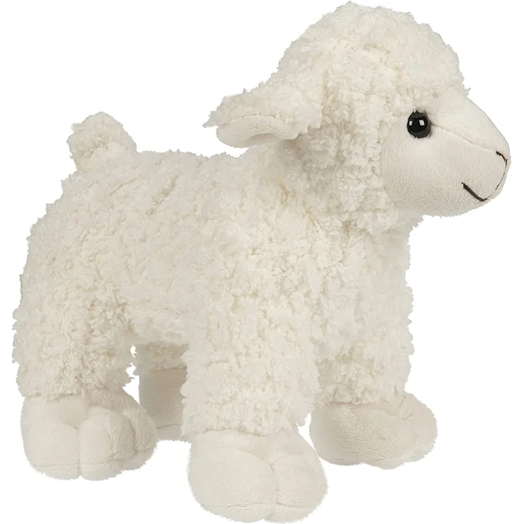 Uni-Toys - Lamm weiß - 19 cm (Länge) - Schaf, Bauernhoftier - Plüschtier, Kuscheltier, BH-13057 – Bild 2