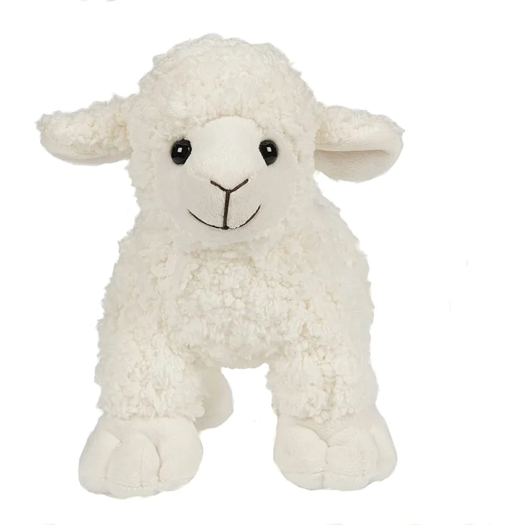 Uni-Toys - Lamm weiß - 19 cm (Länge) - Schaf, Bauernhoftier - Plüschtier, Kuscheltier, BH-13057 – Bild 3