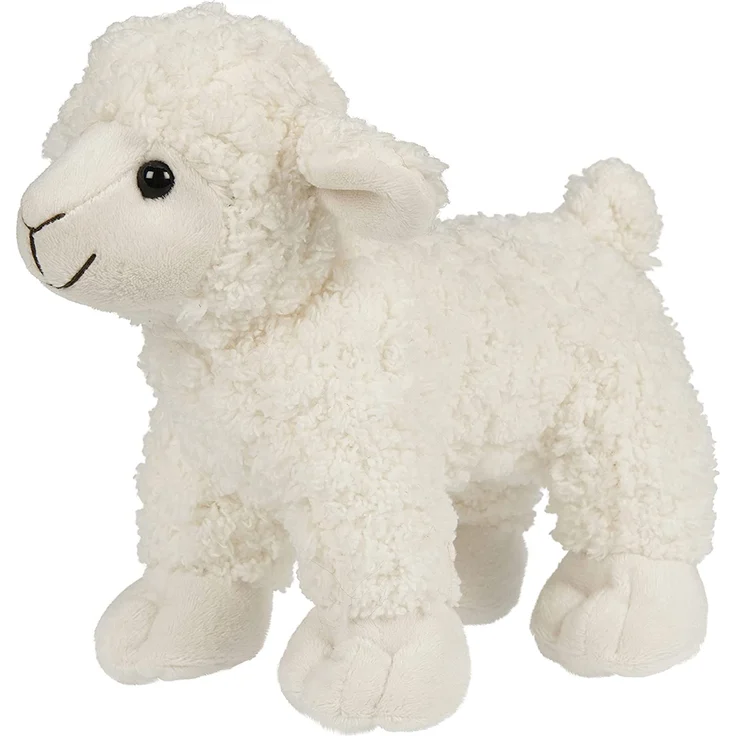 Uni-Toys - Lamm weiß - 19 cm (Länge) - Schaf, Bauernhoftier - Plüschtier, Kuscheltier, BH-13057 – Bild 1