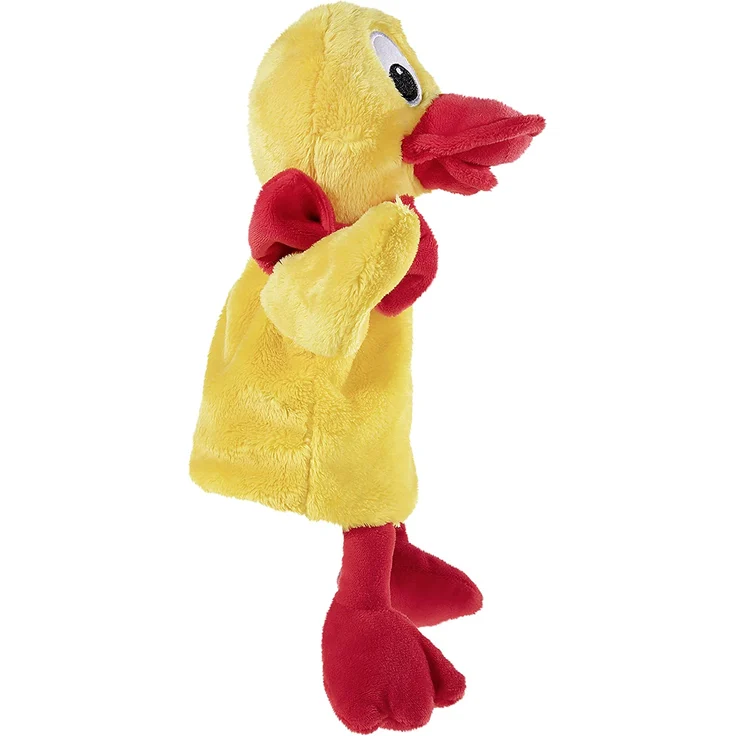 Heunec 643468 - SANDMANN Handpuppe, Schnatterinchen, GRS Recycled Plüsch, 28 cm – Bild 2