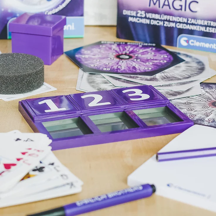 Clementoni 59182 Ehrlich Brothers Mental Magic, Zauberkasten für Kinder ab 7 Jahren, magische Anleitung für verblüffende Zaubertricks, inkl. 3D Erklärvideos – Bild 4