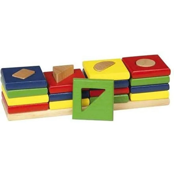 Goki WM034 - Sortierspiel - Farben und Formen, Die 4 Türme