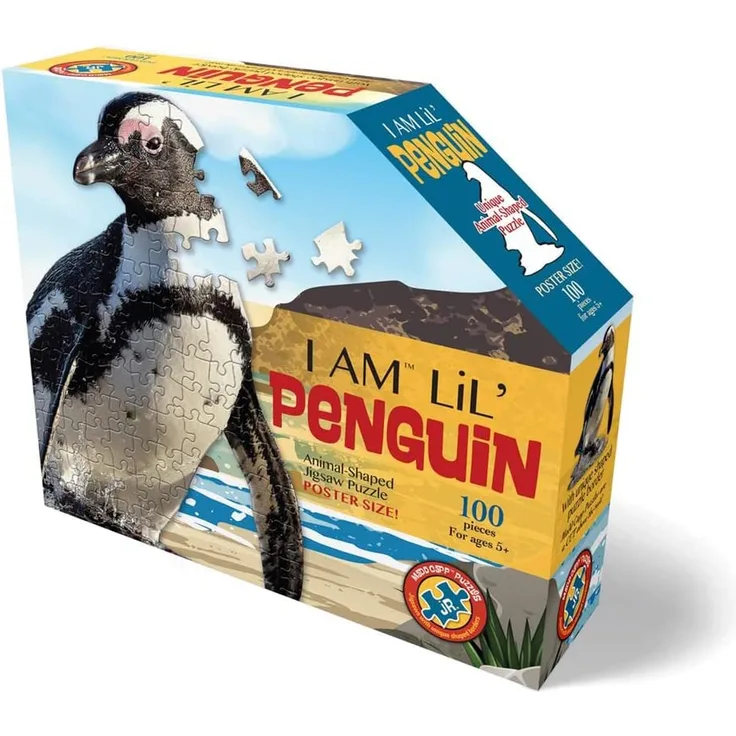 MADD CAPP 884004 Shape Puzzle Junior Pinguin, Konturpuzzle 100 Teile, für Kinder und Erwachsene, Mehrfarbig