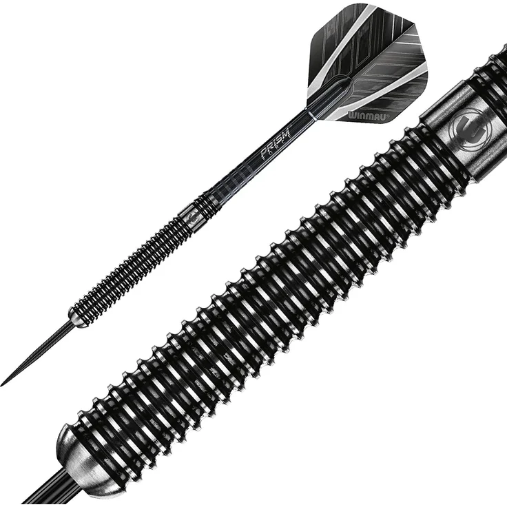 WINMAU Blackout 24g Profi Wolfram Steeltip Dartpfeile Set mit Flights und Schäfte – Bild 4