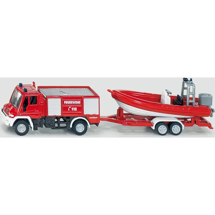 SIKU Super - Unimog Feuerwehr mit Boot