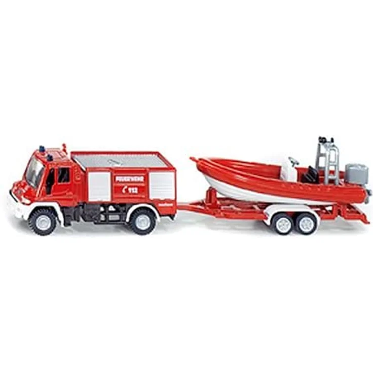 SIKU Super - Unimog Feuerwehr mit Boot – Bild 2