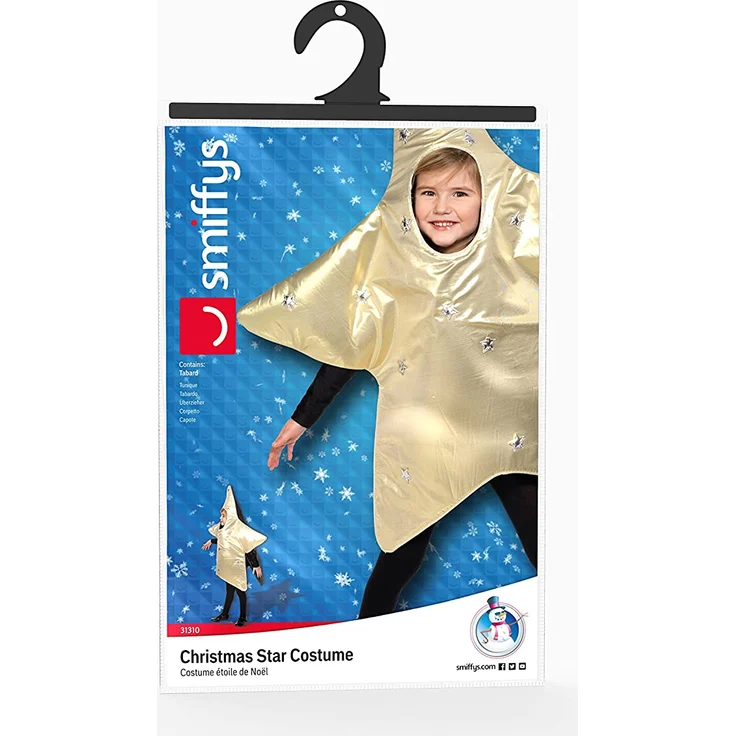 Smiffys, Kinder Unisex Weihnachtsstern Kostüm, Tunika, Größe: S, 31310 – Bild 6