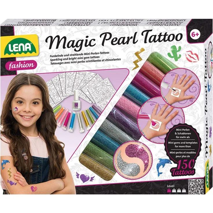 Lena Magic Pearl Tattoo Mehrfarbig Kinder Weiblich 6 Jahr(e) 50 mm 240 mm