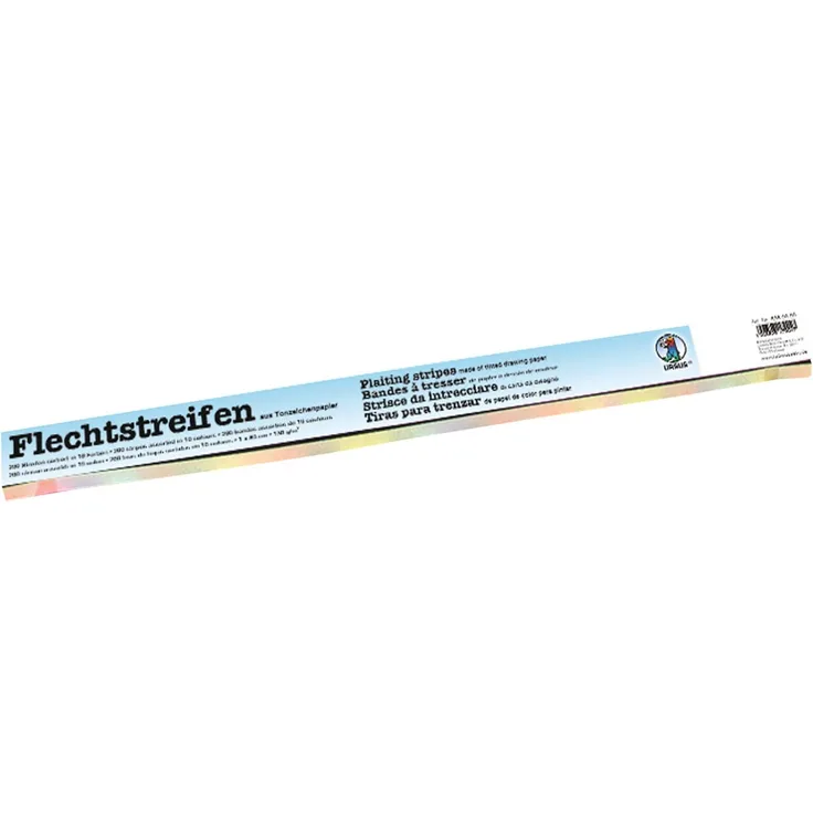 Flechtstreifen - 200 Streifen -10 fach sortiert - selber machen - DIY, 1x Stück, zufällige Auswahl