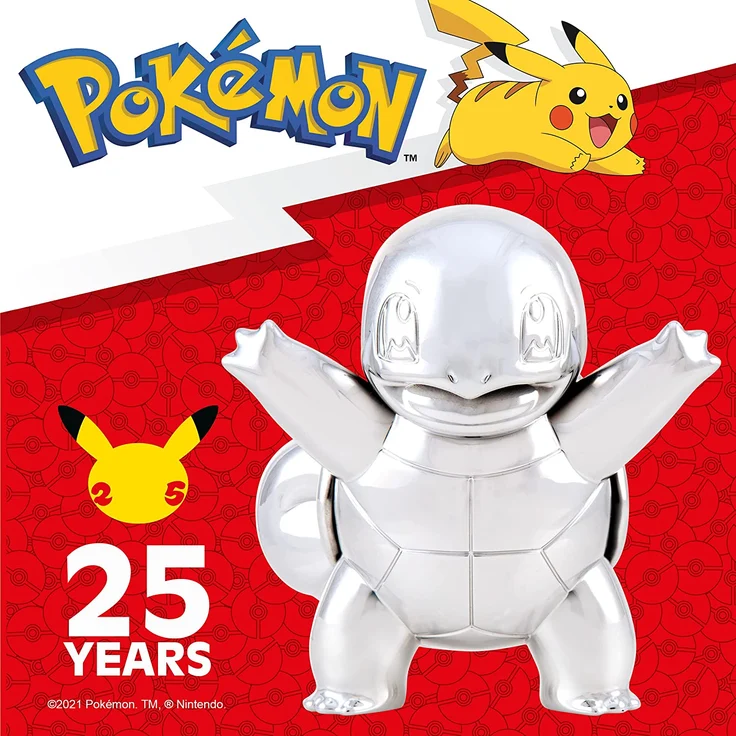 Pokémon - Select Battle Figur - Schiggy silber – Bild 5