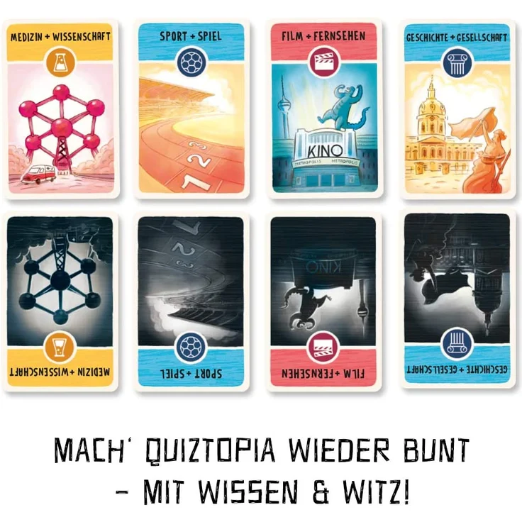 KOSMOS - Quiztopia - Gemeinsam gegen das Spiel, das kooperative Quiz von Marc-Uwe Kling. Wissensspiel ab 16 Jahren, Brettspiel – Bild 4