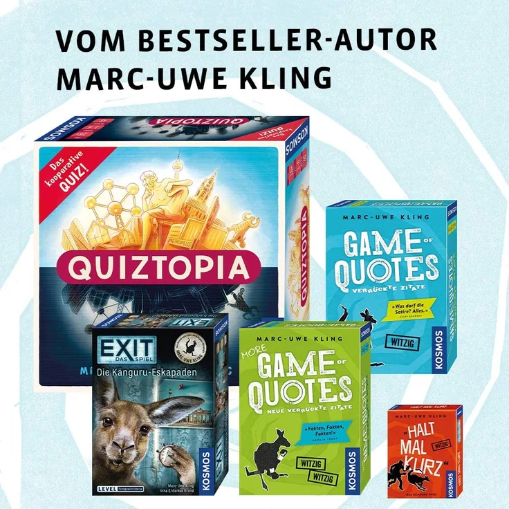 KOSMOS - Quiztopia - Gemeinsam gegen das Spiel, das kooperative Quiz von Marc-Uwe Kling. Wissensspiel ab 16 Jahren, Brettspiel – Bild 6