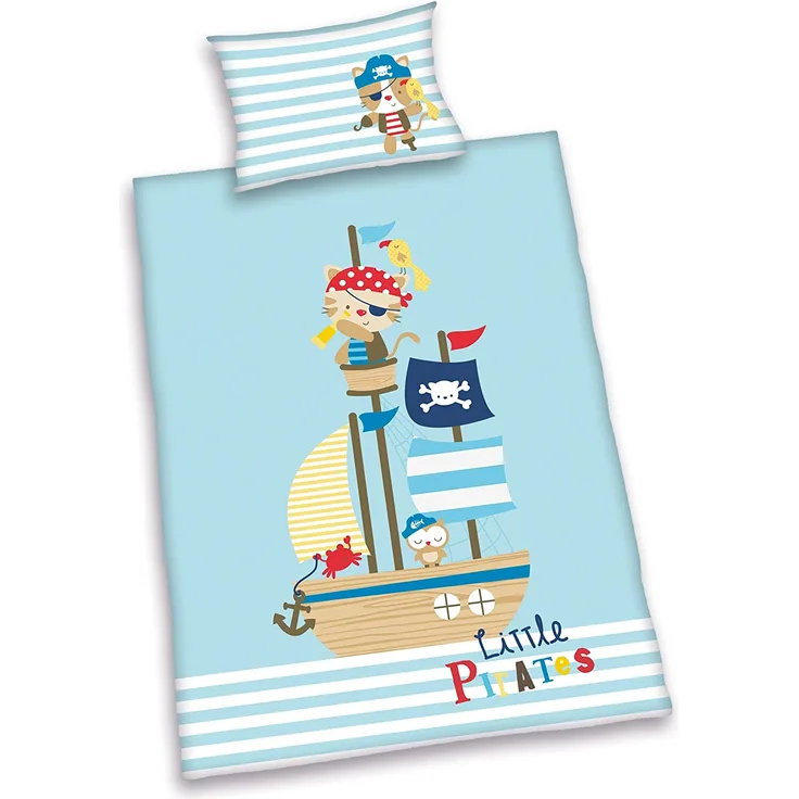 Herding Baby Bettwäsche Lara Little Pirat 100 x 135 und 40 x 60 cm