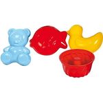 Gowi 558-51 Sandform Sven, farblich Sortiert, 4teilig im Netz, Sandkästen und Sandspielzeug