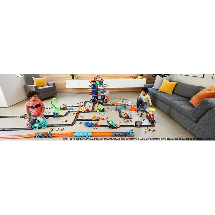 Hot Wheels FNB06 City Kroko Angriff Werkstattset, Spielset mit Garage und Krokodil inkl. 1 Spielzeugauto, ab 4 Jahren