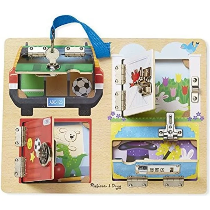 Melissa & Doug Spielbrett mit Schlössern und Riegeln – Bild 1