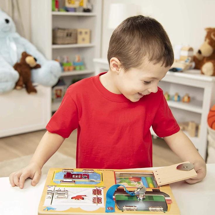 Melissa & Doug Spielbrett mit Schlössern und Riegeln – Bild 5