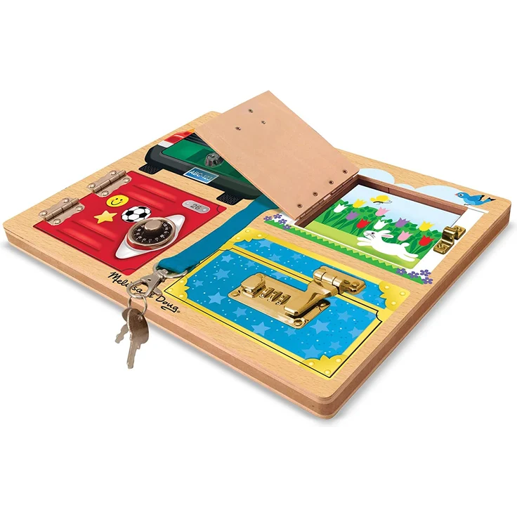 Melissa & Doug Spielbrett mit Schlössern und Riegeln – Bild 4