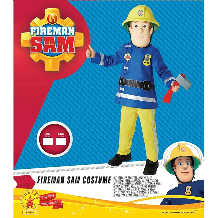 Rubie's 3610901 S - Fireman Sam Deluxe Child Kostüm – Bild 3