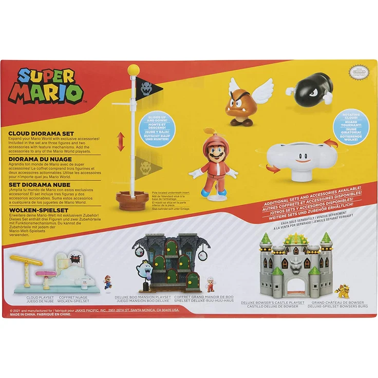 Jakks Pacific Super Mario Cloud Diorama set with 6. 5 cm figures – Bild 7
