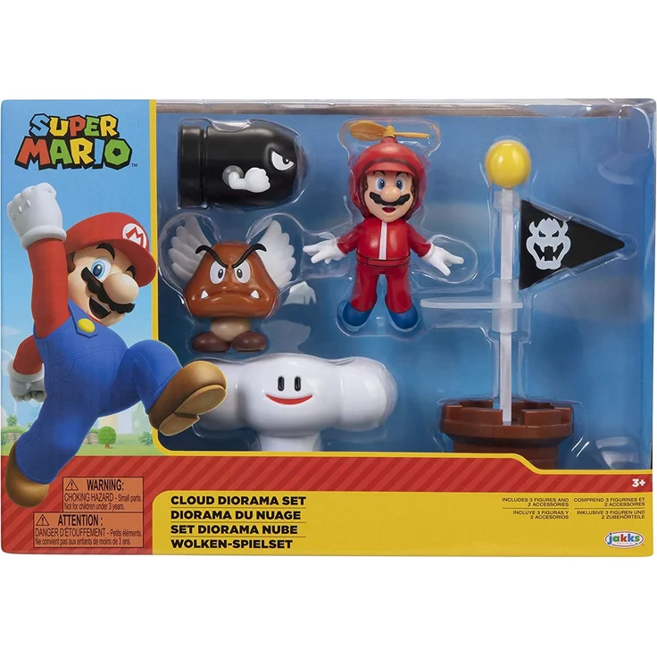 Jakks Pacific Super Mario Cloud Diorama set with 6. 5 cm figures – Bild 1