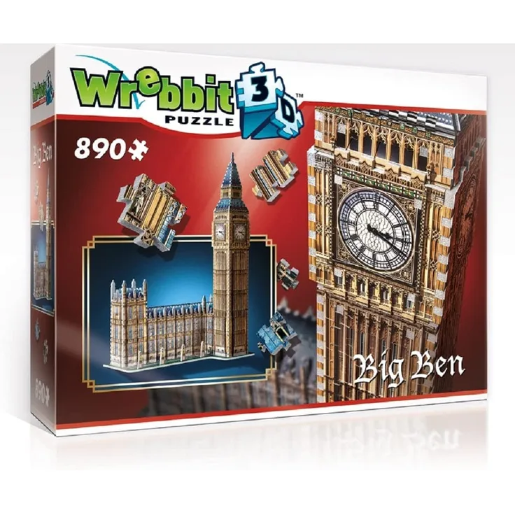 Wrebbit 3D W3D-2002 - Big Ben und House Of Parliament - Queen Elisabeth Tower, 3D-Puzzle