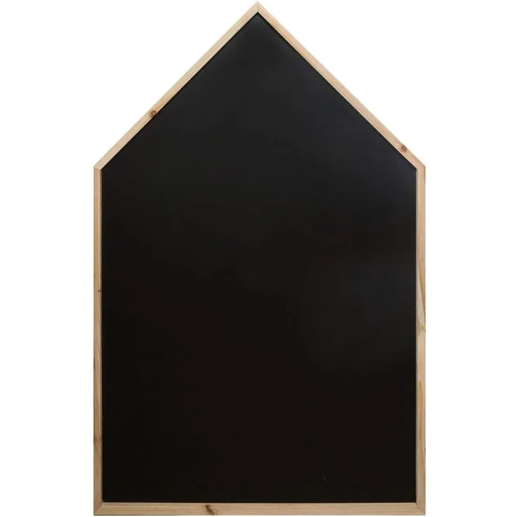 Atmosphera for kids 'Praktische Kreidetafel HÄUSCHEN', Tannenholz und MDF, Hausform, schwarz, 75 x 116 cm