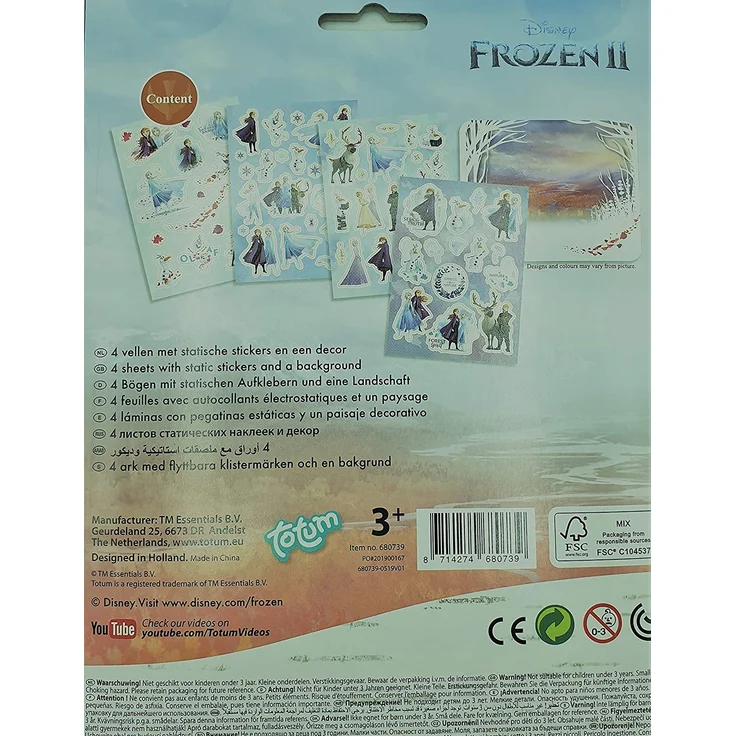 fensteraufkleber Frozen 2 - 4 Aufkleberblätter 70 Aufkleber – Bild 2