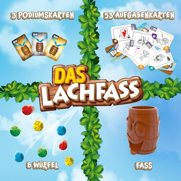 Trefl, Das Lachfass, Familienspiel, Würfelspiel, Kartenspiel, Gesellschaftsspiel für Erwachsene und Kinder ab 5 Jahren 2194 – Bild 7
