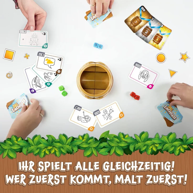 Trefl, Das Lachfass, Familienspiel, Würfelspiel, Kartenspiel, Gesellschaftsspiel für Erwachsene und Kinder ab 5 Jahren 2194 – Bild 6