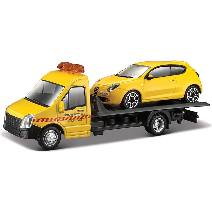 Bburago 15631400 1:43 Abschleppwagen mit 1 Fahrzeug Sortiert – Bild 3