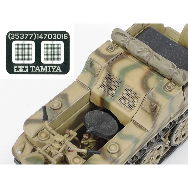 TAMIYA 35377-000 35377 1:35 Dt. Sd. Kfz. 2 Kettenkrad (Mit. Prod. ) -Originalgetreue Nachbildung, Modellbau, Plastik Bausatz, Basteln, Hobby, Modellbausatz, Zusammenbauen, unlackiert – Bild 3