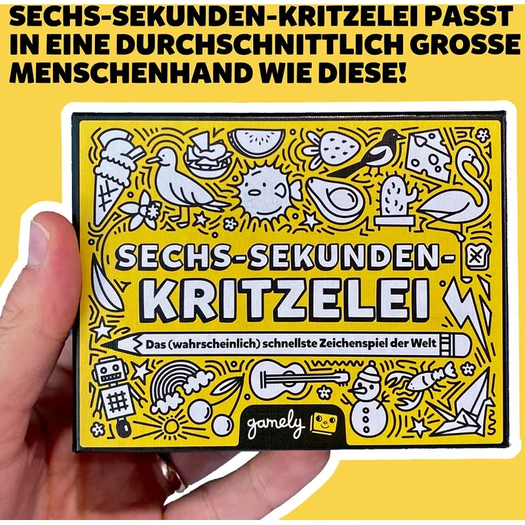 Gamely Sechs-Sekunden-Kritzelei: Das fieberhaft-Flotte, Fantastische Zeichenspiel | EIN familienfreundliches Partyspiel für Kinder, Teenager und Erwachsene – Bild 5