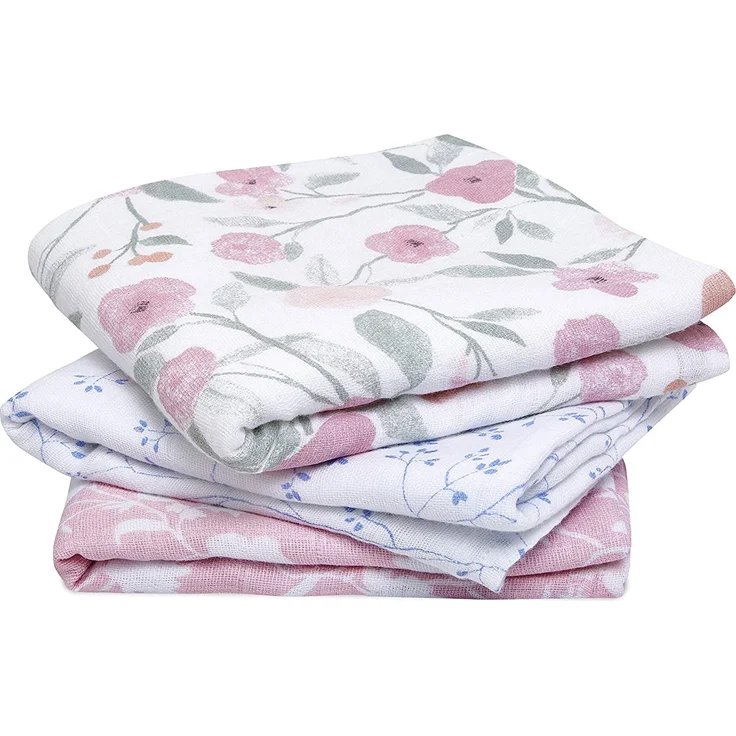 aden + anais Musy Squares Baumwoll-Musselin Ma Fleur - 3 Stück – Bild 1