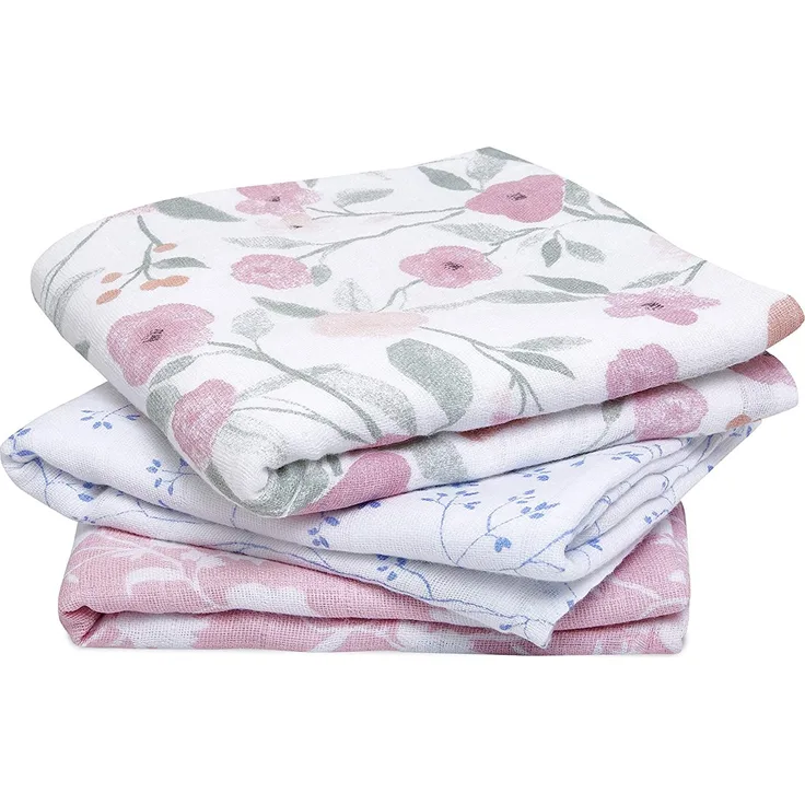aden + anais Musy Squares Baumwoll-Musselin Ma Fleur - 3 Stück