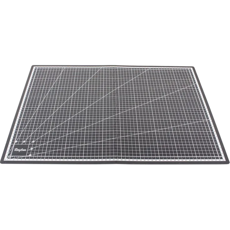 Rayher 69174000 selbstheilende Schneidematte A2, faltbar, 60 x 45 cm, Stärke 1,9 mm, Schneideunterlage, rutschfest, Arbeitsunterlage für Schneide-, Schreib- und Bastelarbeiten