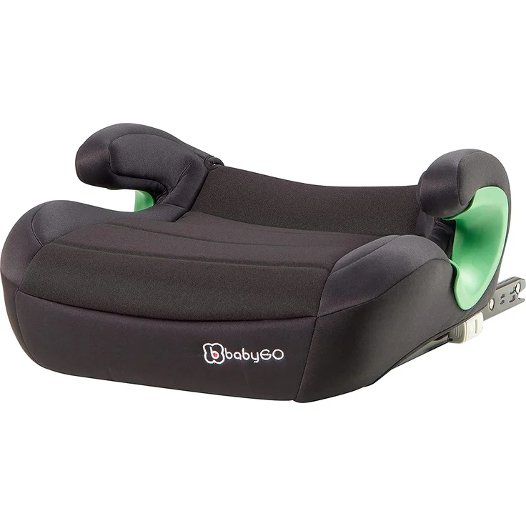 babyGO Sitzerhöhung Bursa III nach neuer I-Size Norm - Kindersitzerhöhung mit verstellbarem Isofix - Kindersitz/Autositz für Kinder (ca. 15-36 kg) Schwarz – Bild 1