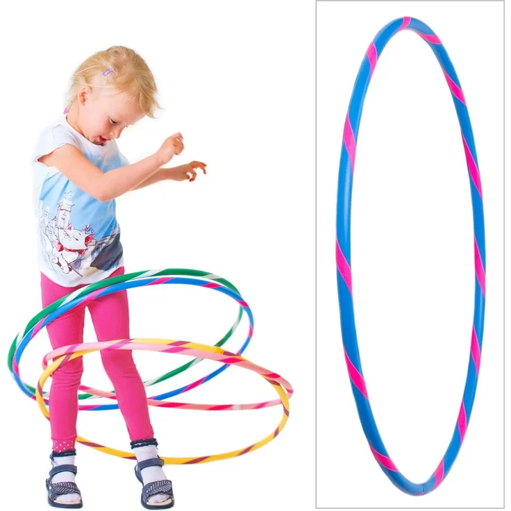 Bunter Kinder Hula Hoop für kleine Profis, Ø70cm, Blau-Pink – Bild 1