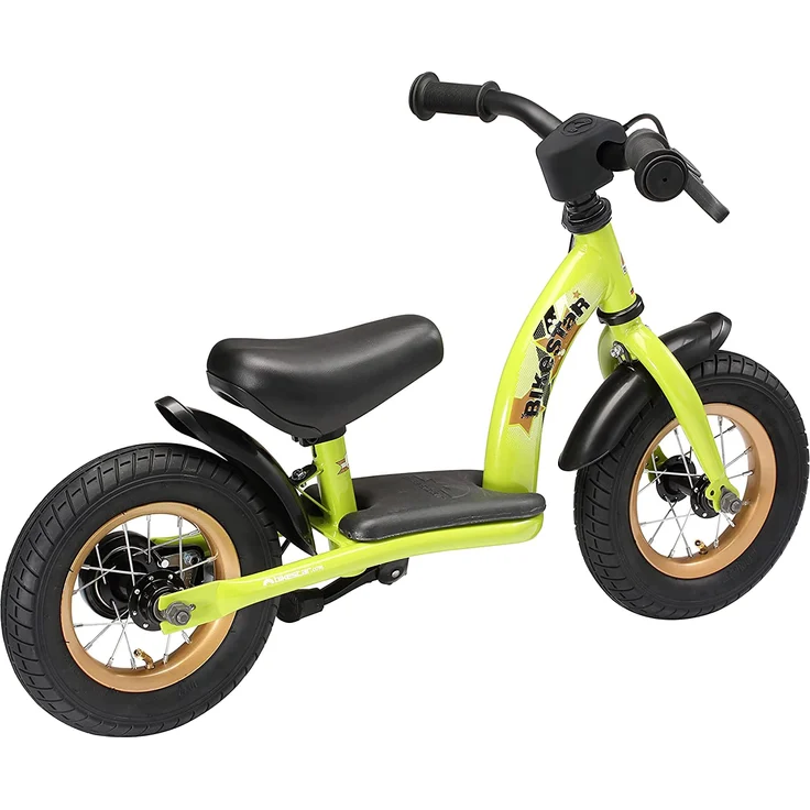 BIKESTAR '10 Zoll Classic Kinderlaufrad', ab 2 Jahren, höhenverstellbarer Lenker und Sattel, inkl. Seitenständer, grün – Bild 4